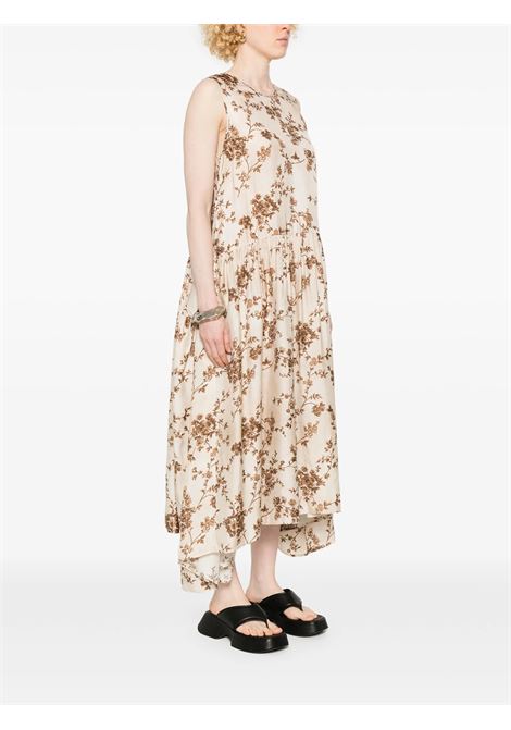 avery dress woman white and brown UMA WANG | UW5053UW016